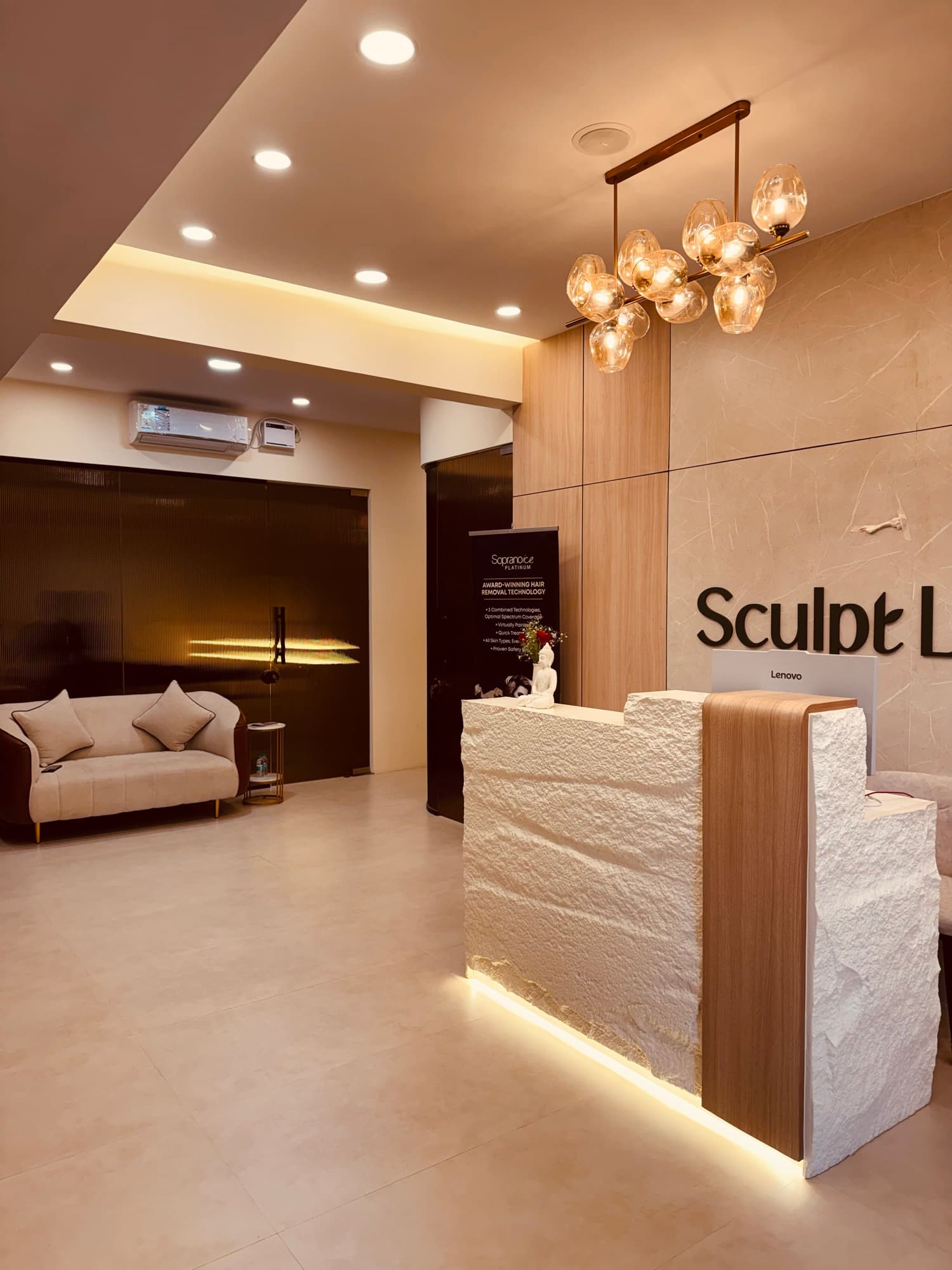 Welcome desk at Sculpt Lab Clinics